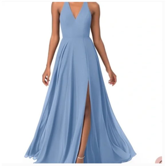 Azazie Dresses & Skirts - AZAZIE Amalfi Dusty Blue Bridesmaid / Prom / Formal / Party Dress
